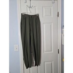 Lululemon Size 4 Trouser Pant Dark Wren Wrap Front Stretchy Slouchy Women
